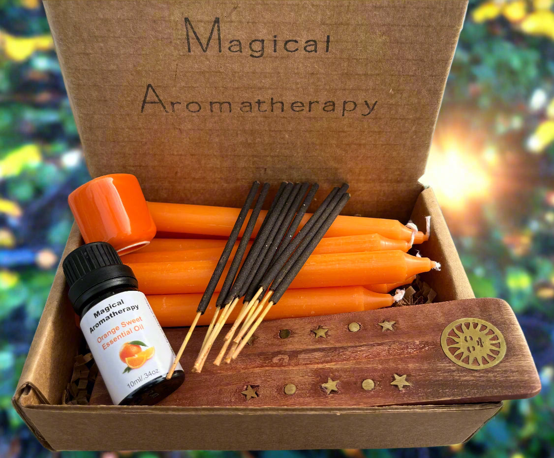 Joy Intention Kit with Sun inlay incense holder