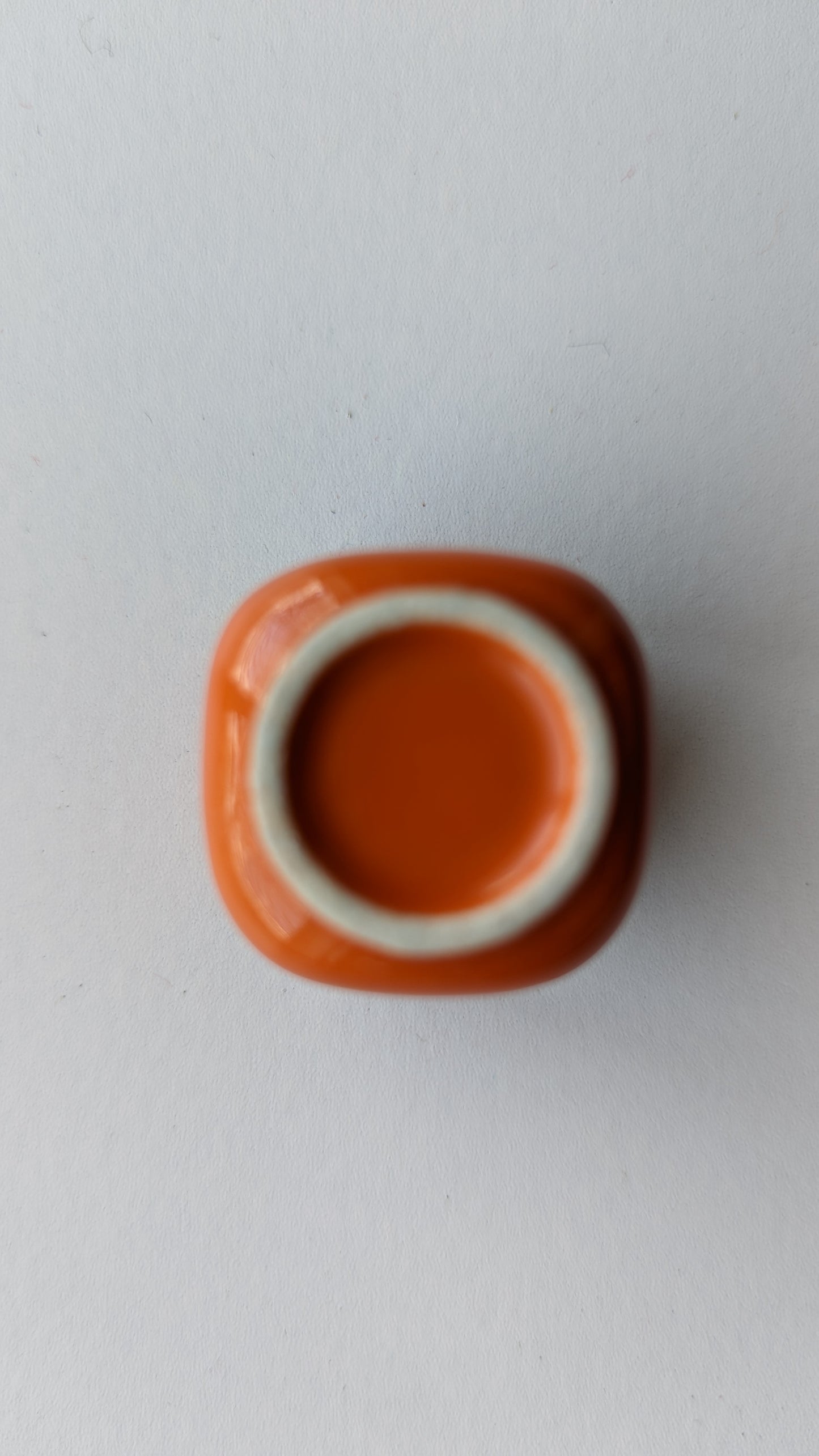 Orange Ceramic Mini Candle Holder