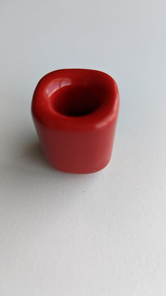 Red Ceramic Mini Candle Holder