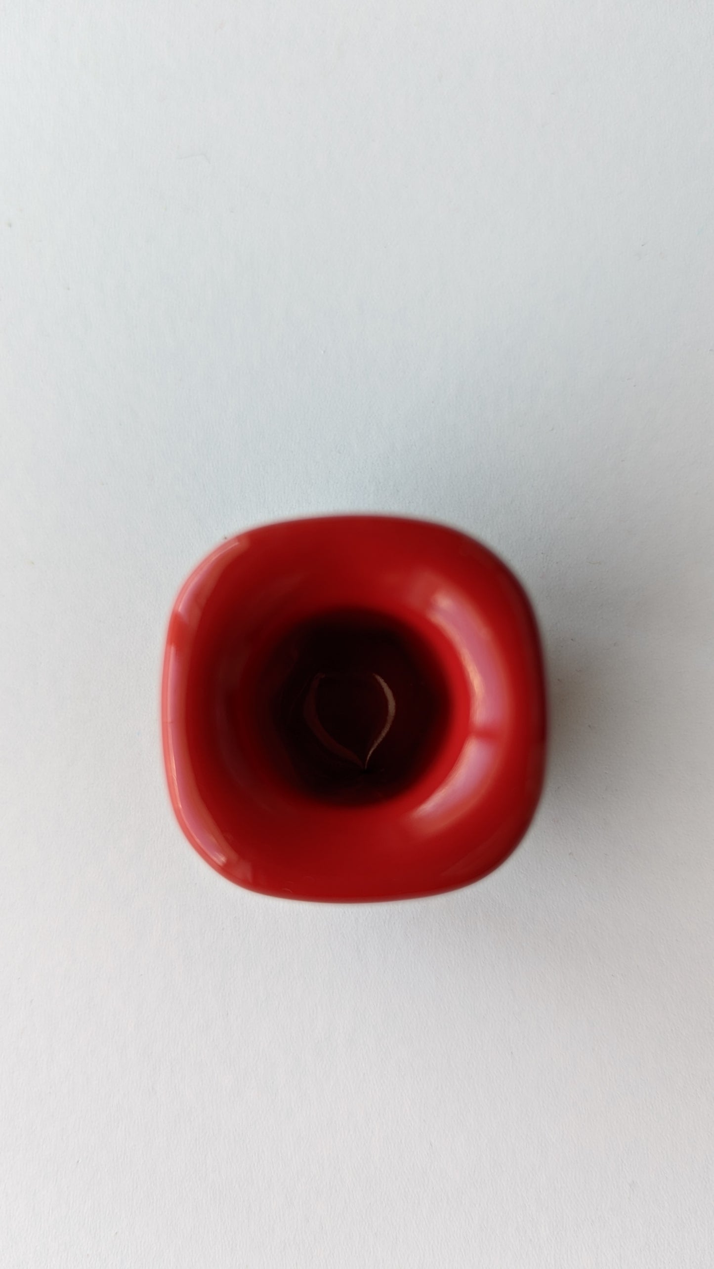 Red Ceramic Mini Candle Holder