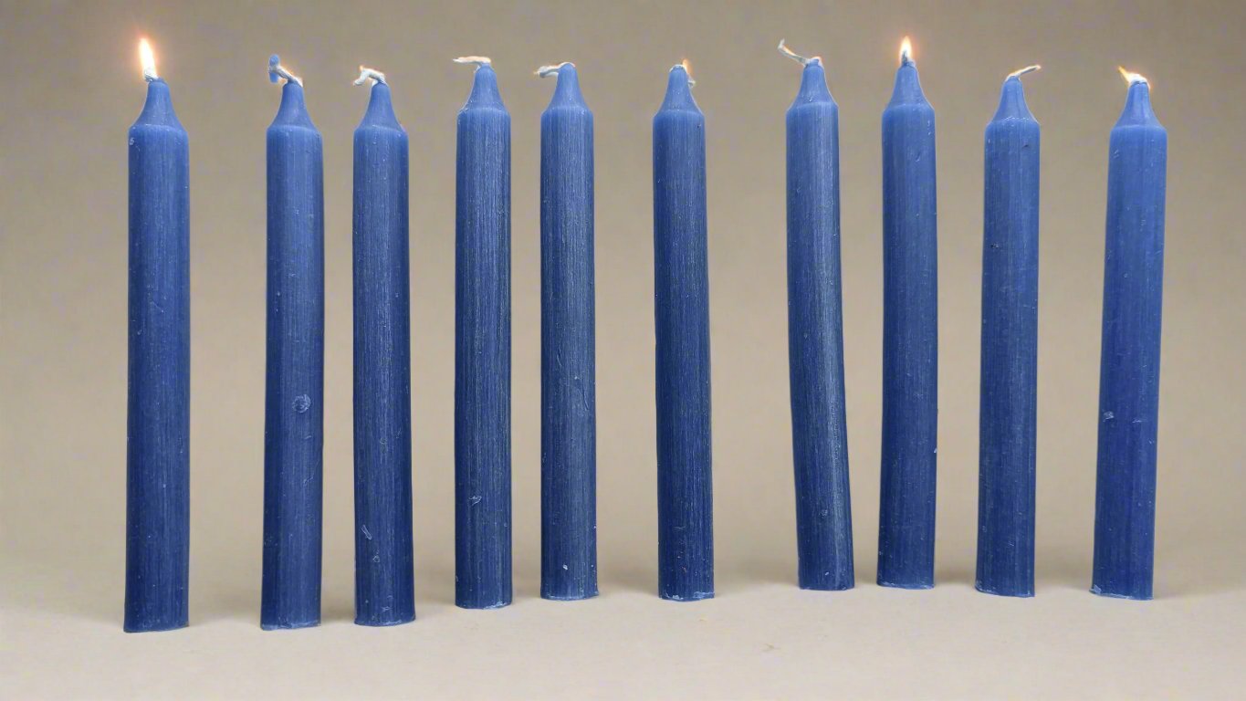 Blue Mini Candles 10 pack