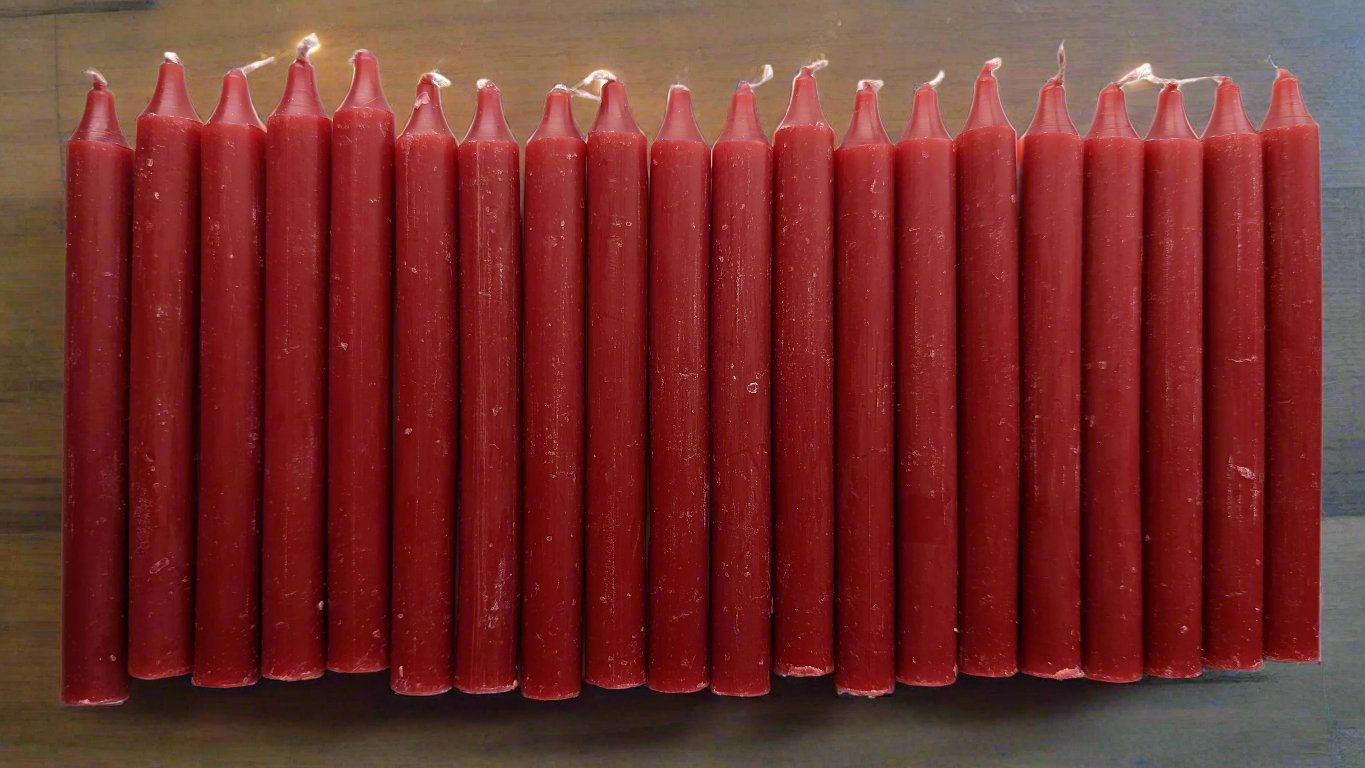 Red Mini Candles 20 pack