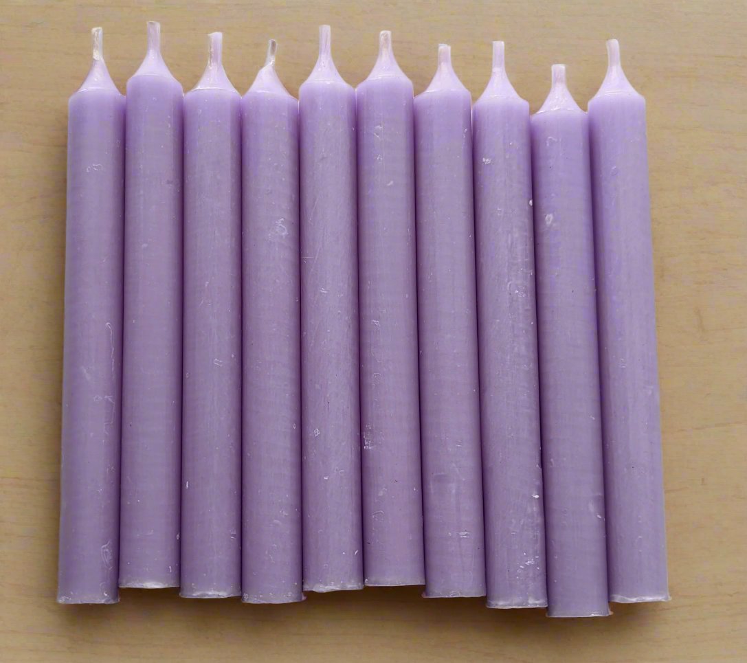 Purple Mini Candles 10 pack